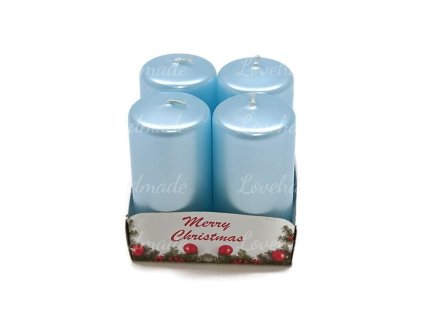 adventne sviecky svetlomodre perletove