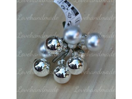 sklenene gule strieborne 2cm