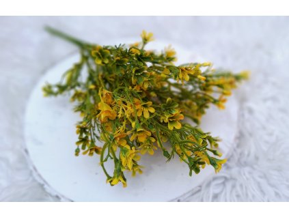 Kytička plast drobné kvietky žltá