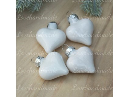 sklenene srdcia biele 4cm