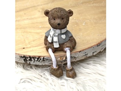 medvedik polyresin visiace nohy 13cm