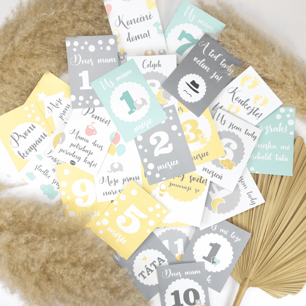 Milníkové kartičky pro miminko – jak zachytit každý důležitý okamžik