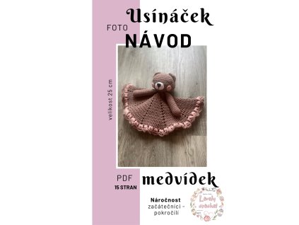 Návod usínáček medvídek se srdíčkovou dečkou