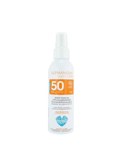 alphanova opalovaci krem ve spreji rodinny v hlinikovem obalu spf 50 150 g bio