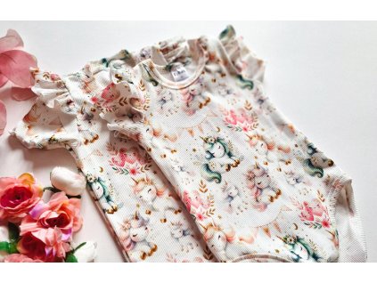 Rebrované body/tričko jednorožec