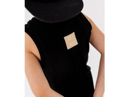 Čierne rebrované tielko