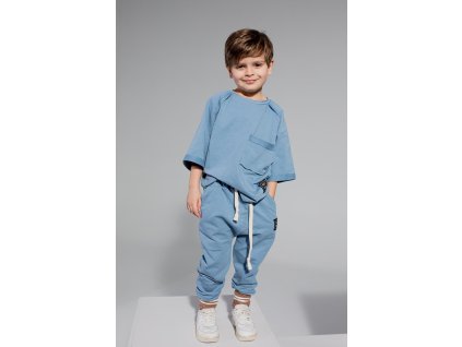 Modré bavlnené tepláky