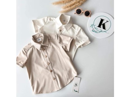 Bavlnená béžová košielka