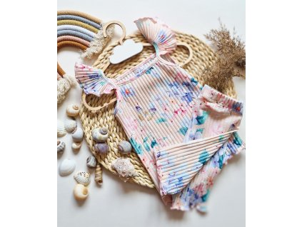 Rebrovaný bavlnený komplet