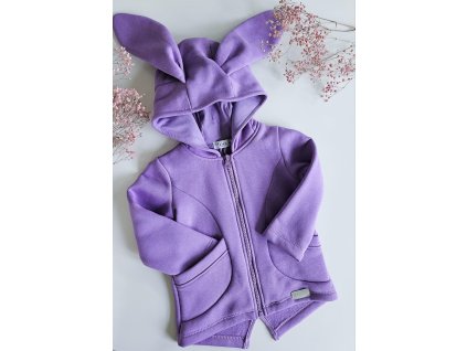 Zateplená mikinka fialová