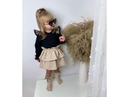 Čierne bavlnené tričko