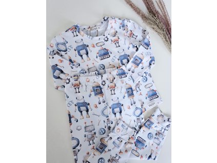 Bavlnené pyžamko Roboti