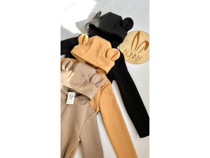 Zateplená mikinka Bunny - Čierna