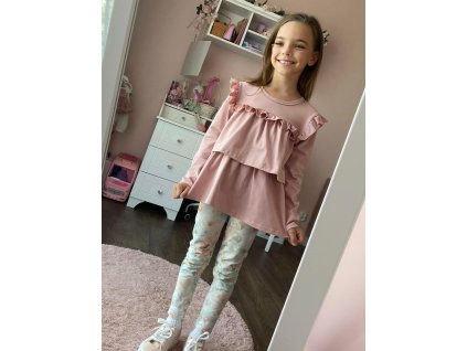 Pudrovo ružová tunika