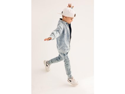 Riflová jemná mikinka