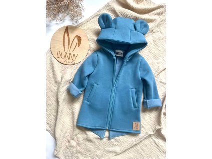 Zateplená mikinka Bunny - Modrá