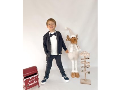 Šedý bavlnený trojkomplet