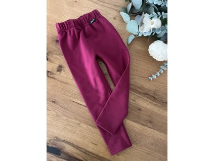 Zateplené legíny s vysokým pásom - Sýtoružová