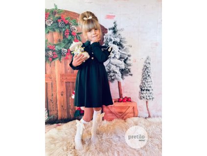 Vianočné šaty - smaragdové