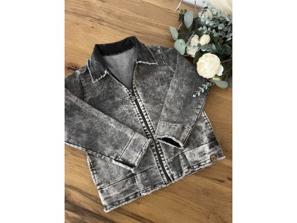 Riflová pohodlná bunda/mikina