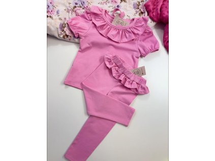 Ružový bavlnený komplet