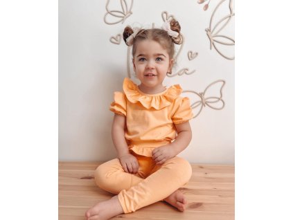 Oranžový bavlnený komplet