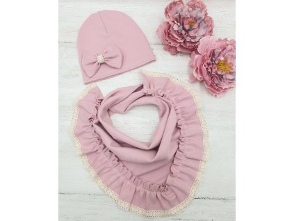 Bavlnený šál- pudrovo ružový