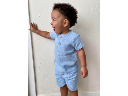 Mušelinový komplet babyblue