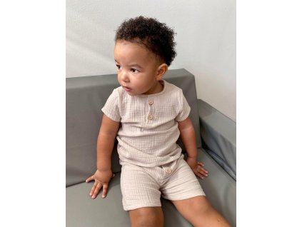 Mušelinový komplet béžový