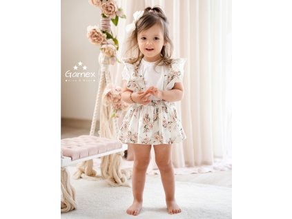 Bavlnená suknička s bielym body