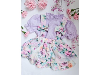 🌸Kvetovana sukňa na ramienka s košieľkou