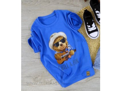 Bavlnené modré tričko