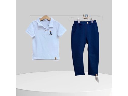 Pohodlné modré elegantné nohavice