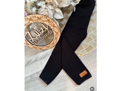 Bavlnené leginky čierne