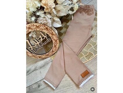 Bavlnené legíny béžové