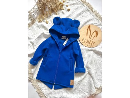 Zateplená mikinka Bunny- kráľovská modrá