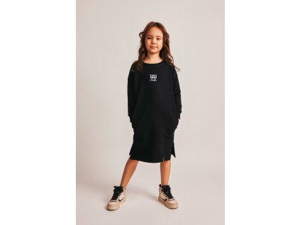 Bavlnené predĺžené šaty čierne