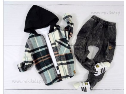 Čierna karo mikinka