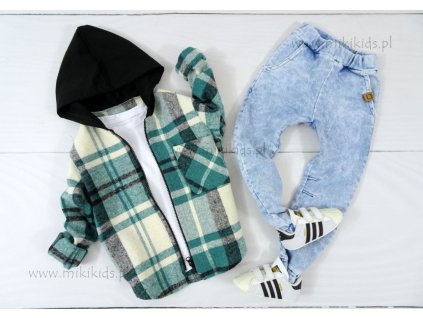 Smaragdová karo mikinka