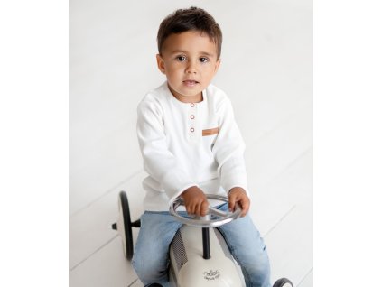 Biely rebrovaný nátelník