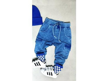 Kapsačové tepláky Despacito acid blue JEANS