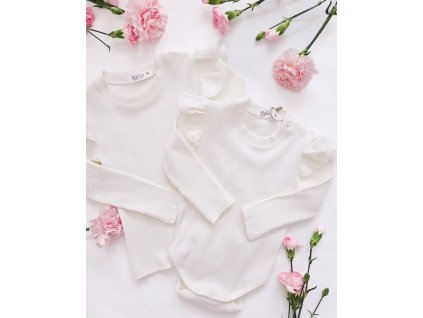 🤍Maslové rebrované body/tričko