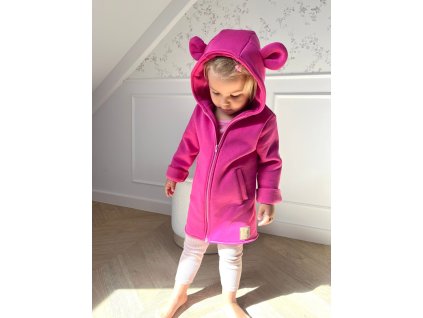 Zateplená mikinka Bunny - sýtoružová