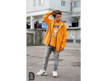 Riflové nohavice All for kids light grey