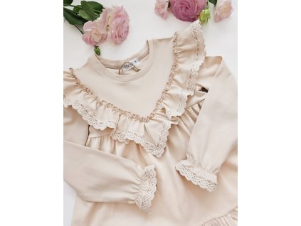 Bledohnedá luxusná tunika