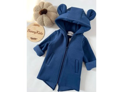 Zateplená mikinka Bunny- tmavomodrá