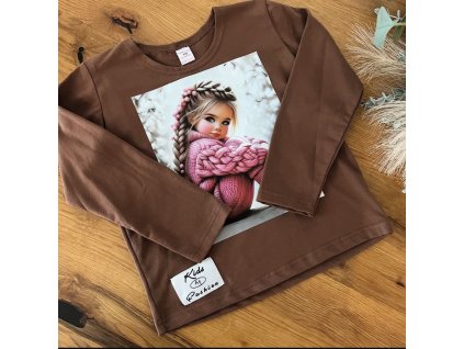 Bavlnené tričko s dievčatkom