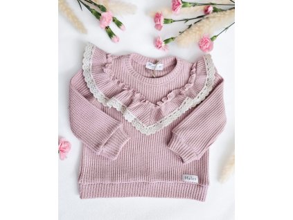 🩷Lusuxný pudrovo ružový svetrík HELEN