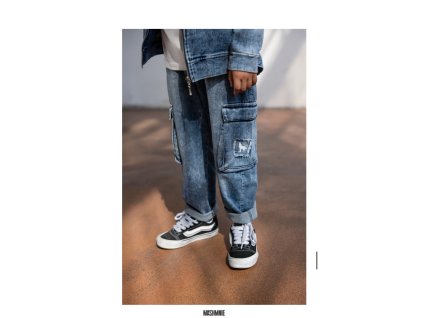 Riflové nohavice Mashmnie kapsáčové