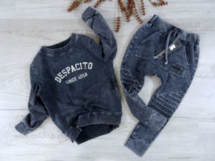 Bavlnená Acid mikina DESPACITO čierna